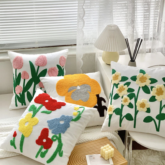 Hand Embroided Sofa Pillow Cover